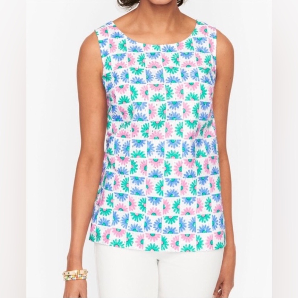 Talbots Daisy Eyelet Shell - Picture 3 of 16